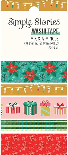 Simple Stories Mix & A-Mingle Washi Tape 5Pkg-