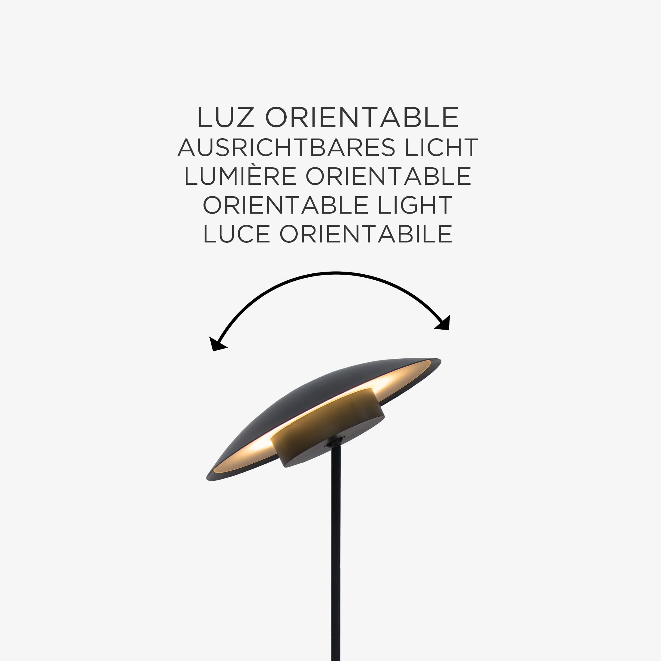 newgarden - Lámpara de Mesa Portátil SARDINIA. Luz LED Cálida 400 Lúmenes Sin Cables. Con Batería Recargable Hasta 20H de Uso (Antracita, 40 cm)