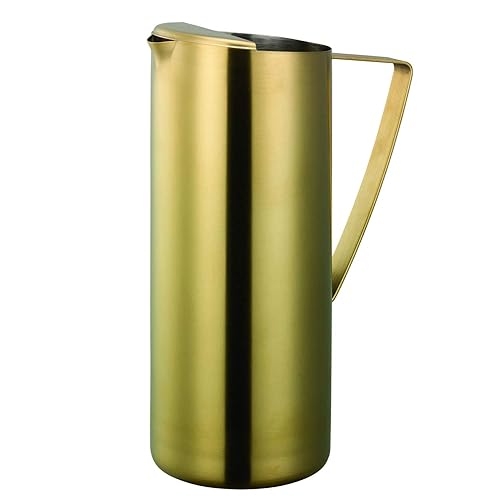 Service Ideas X7025BSVG Water Pitcher, Vintage Gold, 64oz