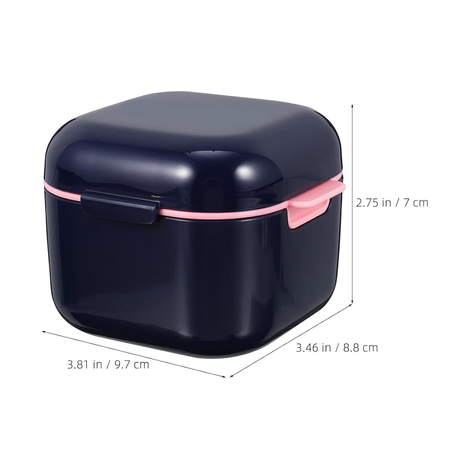 2pcs Ligner & Retainer Case, Plastic Storage Box for Braces, Slim & Portable Travel Essential, Night Guards & Mouth Guards - Sapphire