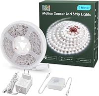 RGH LIGHTING 5m LED szalag mozgásérzékelővel, hideg fehér 6000K, öntapadós, időzítővel 1