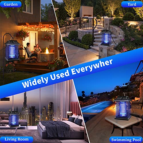 Bug Zapper Outdoor - 4500V 20W Electric Mosquito Zappers Killer Lamp,High Powered Waterproof Insect Killer Fly Trap Outdoor,Electronic Light Bulb Lamp For Home Backyard Patio Garden Outdoor And Indoor #TOP7