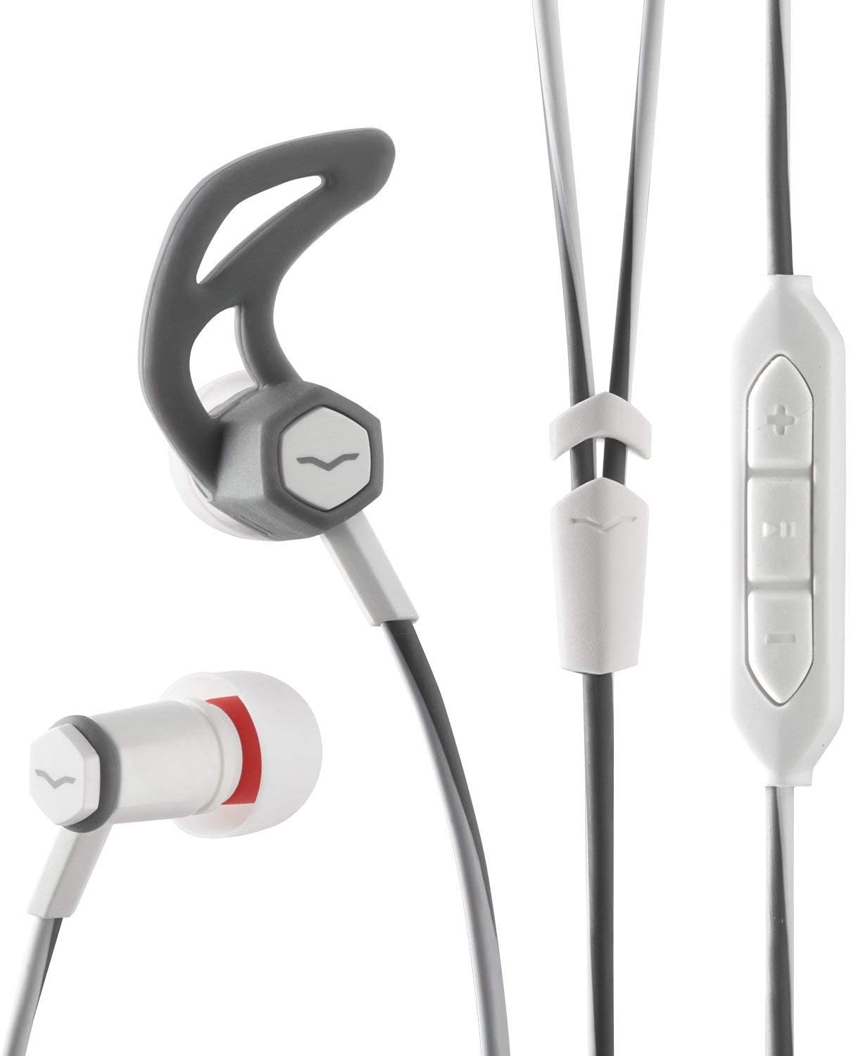 V-Moda Forza in-Ear Hybrid Sport Headphones with 3-Button Remote & Microphone - Apple Devices, White
