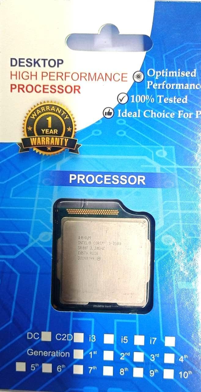 Core i5-2500 (i5 2nd Generation Processor) 3.3 GHz Desktop Processor for LGA 1155 Socket