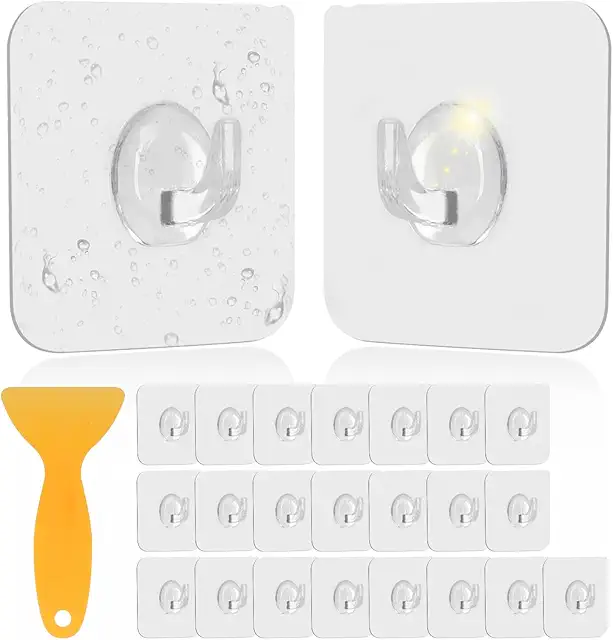 Lot de 24 crochets muraux autocollants extra forts sans perçage - Crochet pa