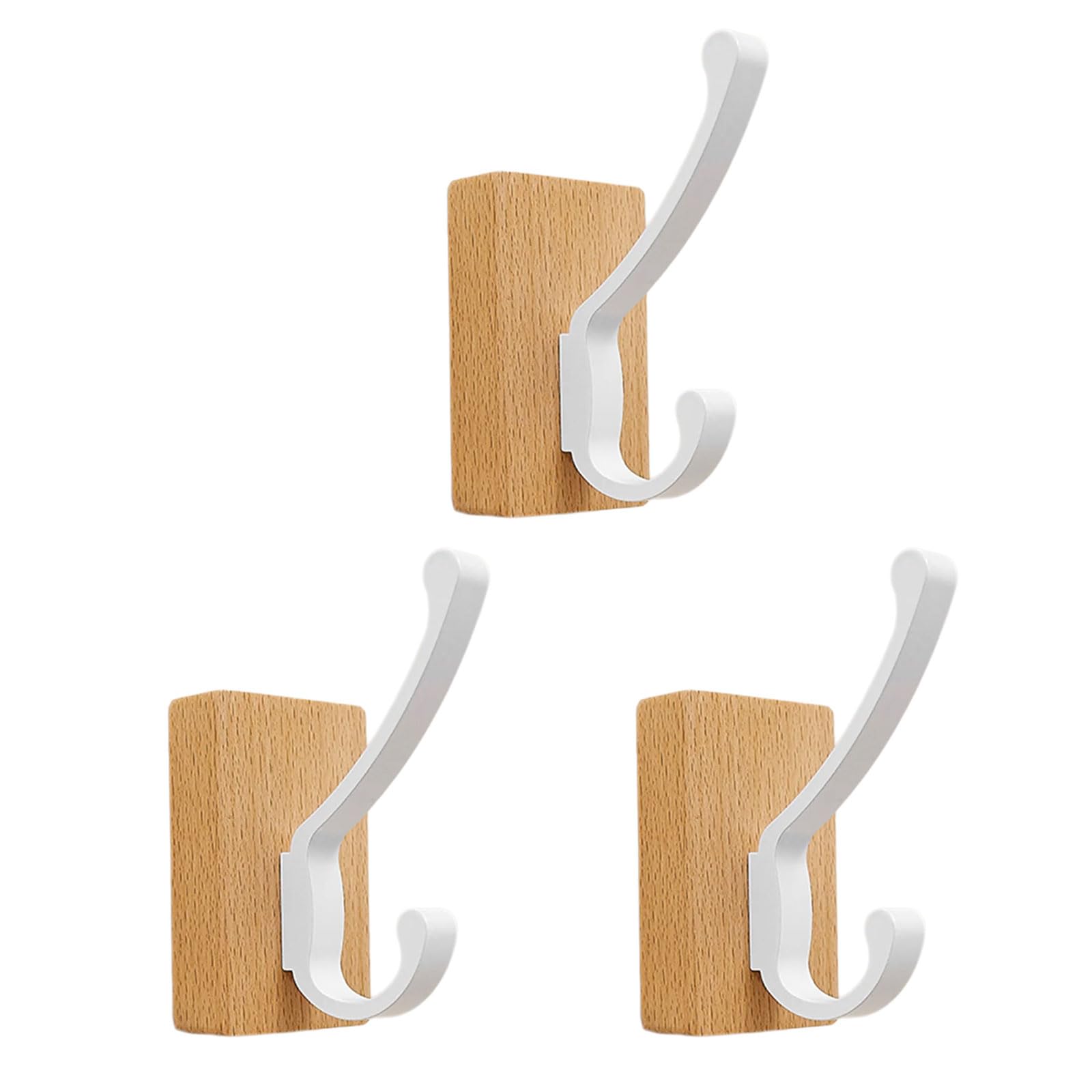 APGLSXY Multipurpose Walnuts Wood Hook Drillless Adhesive Mount for Bathroom Door Back Hanging Towels Clothes Accessories Elegant Walnuts Wood Bathroom Hook Strong Adhesive