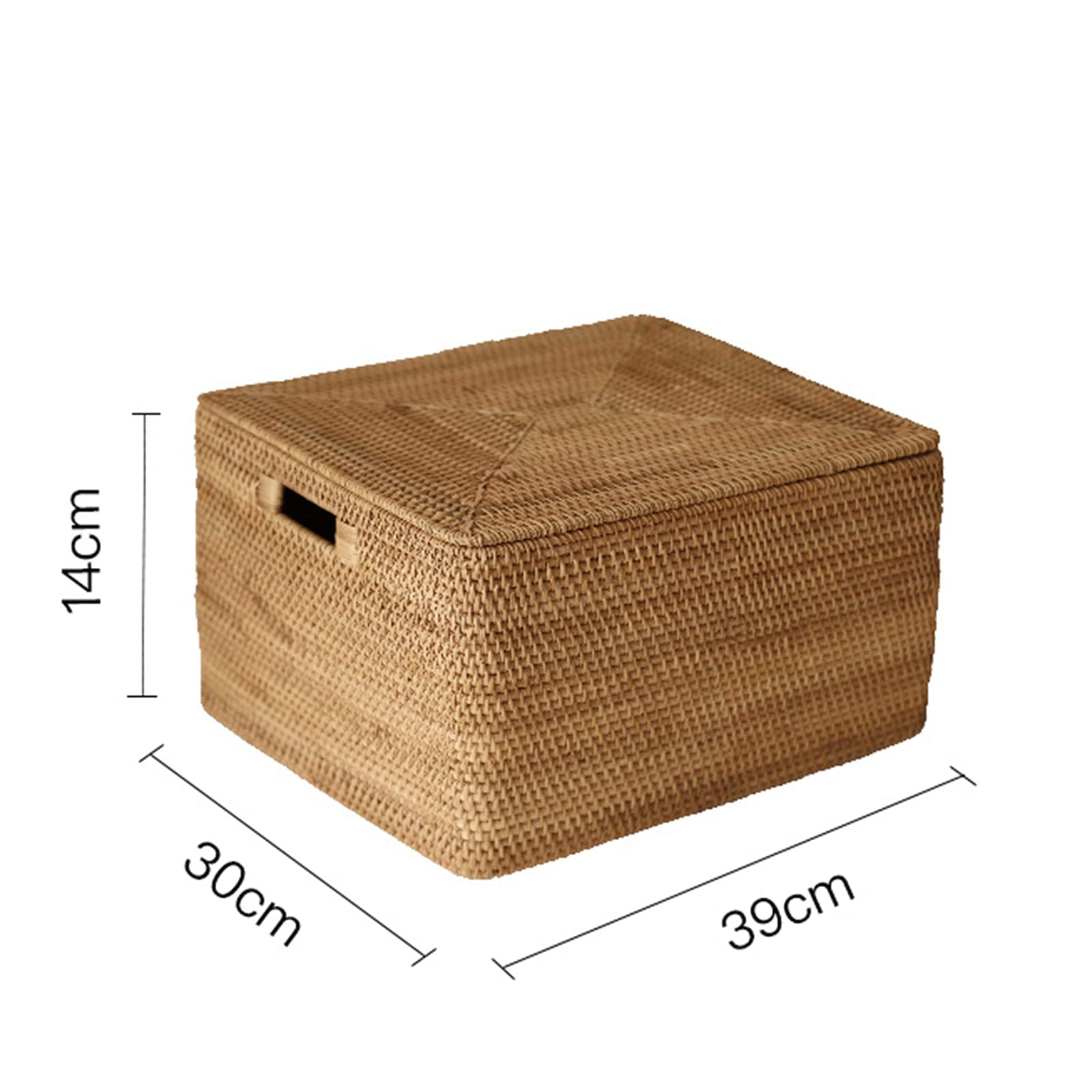 ERINGOGO Imitatie Rotan Opbergmand Met Deksel Smalle Handgeweven ERINGOGO Imitatie Rotan Opbergmand Met Deksel Smalle Handgeweven