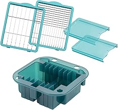 Genius Nicer Dicer Chef Professional Vegetable Cutter Accessory Set 5 Pieces Vegetable Slicer Storage Insert Knife Inserts Protection for Knife Inserts Turquoise