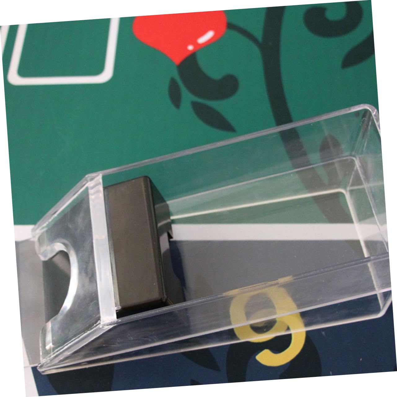 Abaodam Dispenser di Carte Acrilico Trasparente Portatile, Supporto Mazziere da Tavolo Fondo Antiscivolo, Accessorio Poker per Giochi e Serate in Famiglia