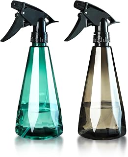 Invool 2 Pcs Spray Bottles, 500ml Empty Spray Bottle with Adjustable Spray Head for Mist, Stream, OFF, Refillable Trigger Sprayer Bottles for Cleaning, Household, Garden, Plants, Hairdresser