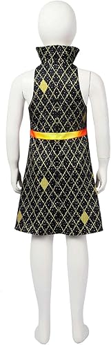 Miniatura 5 de Cekalue Disfraz de Ember Lumen para niñas, disfraz de cosplay sin mangas, vestido con capucha, conjunto de chaqueta con elemento de fuego, falda de