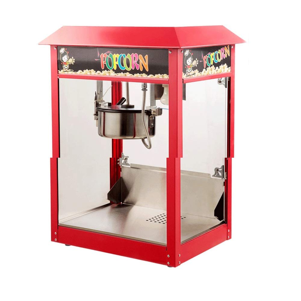 JJSFJHClassic-Style Popcorn Maker,Commercial/Fully Automatic/Corn Puffing Machine/Electric Popcorn Machine/American Spherical/Household