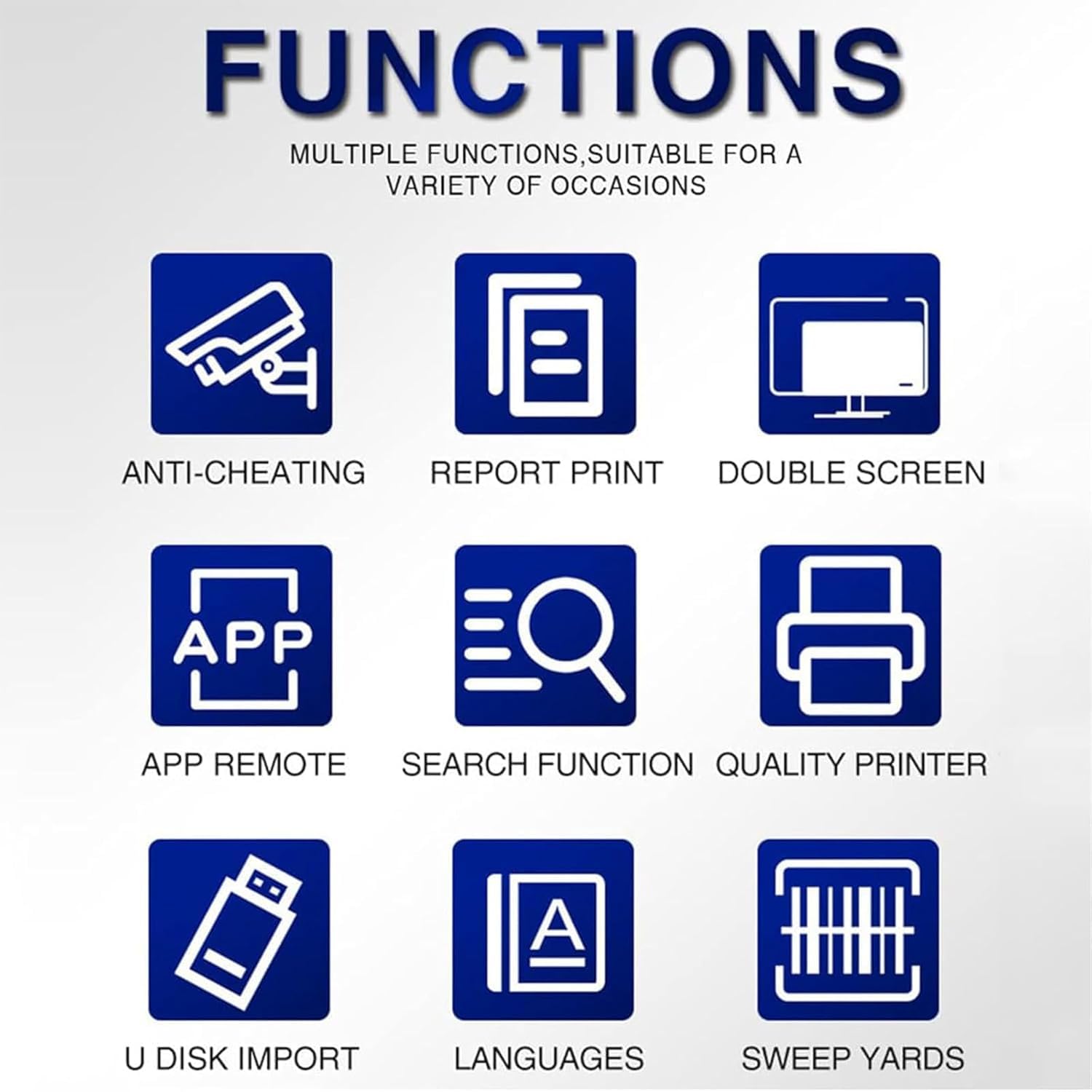 Commercial Label Printing Scale with Barcode Function, 63 Shortcut Keys for Efficient Weighing, Ideals for Supermarkets, Retail Stores, and Warehouses-Machine+cashbox