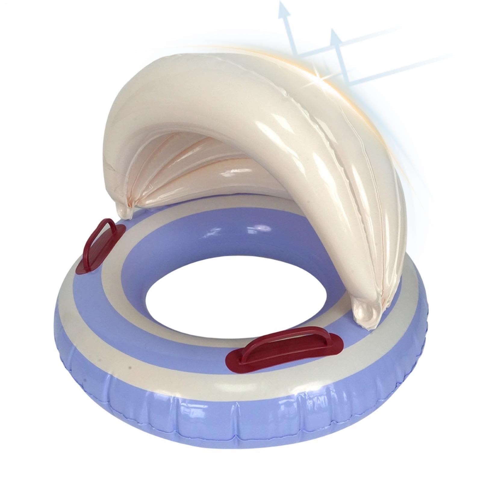 Galleggiante Da Piscina Con Tettoia Parasole - Con Maniglia Antiperdita, PVC Gonfiabile - Anello Gonfiabile | Per Relax Al Lago Giochi Da Spiaggia Feste In Acqua E Raduni Festivi