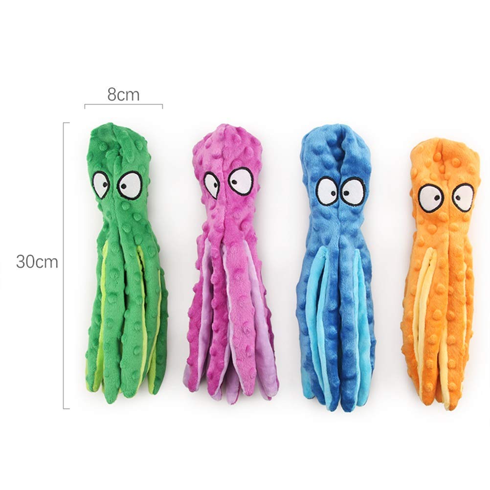 MU Plüsch Quietschender Hund Spielzeug Cartoon Orange Welpen Haustier Spielzeug Bunte Squid Hundespielzeug Haustierbedarf,Orange