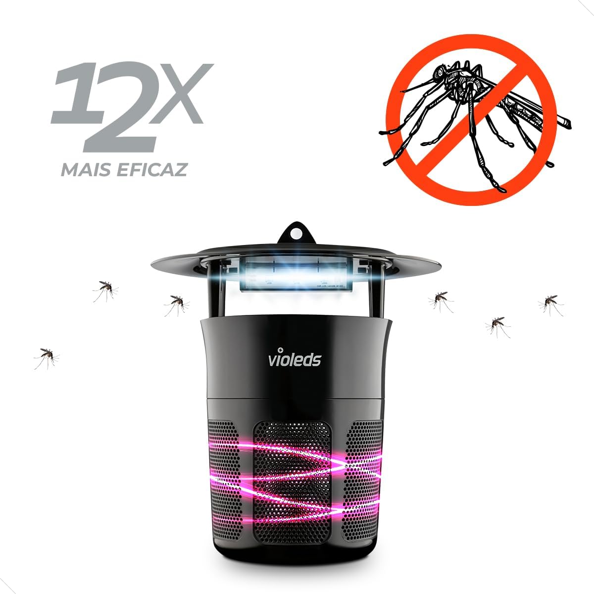 Armadilha Eletrônica para Mosquitos MOSCLEAN MQHN12 - Tecnologia VIOLEDS UV - Silenciosa e Segura - Sem Produtos Químicos - Ideal para Ambientes Internos - Bivolt Armadilha Eletrônica para Mosquitos MOSCLEAN MQHN12 - Tecnologia VIOLEDS UV - Silenciosa e Segura - Sem Produtos Químicos - Ideal para Ambientes Internos - Bivolt