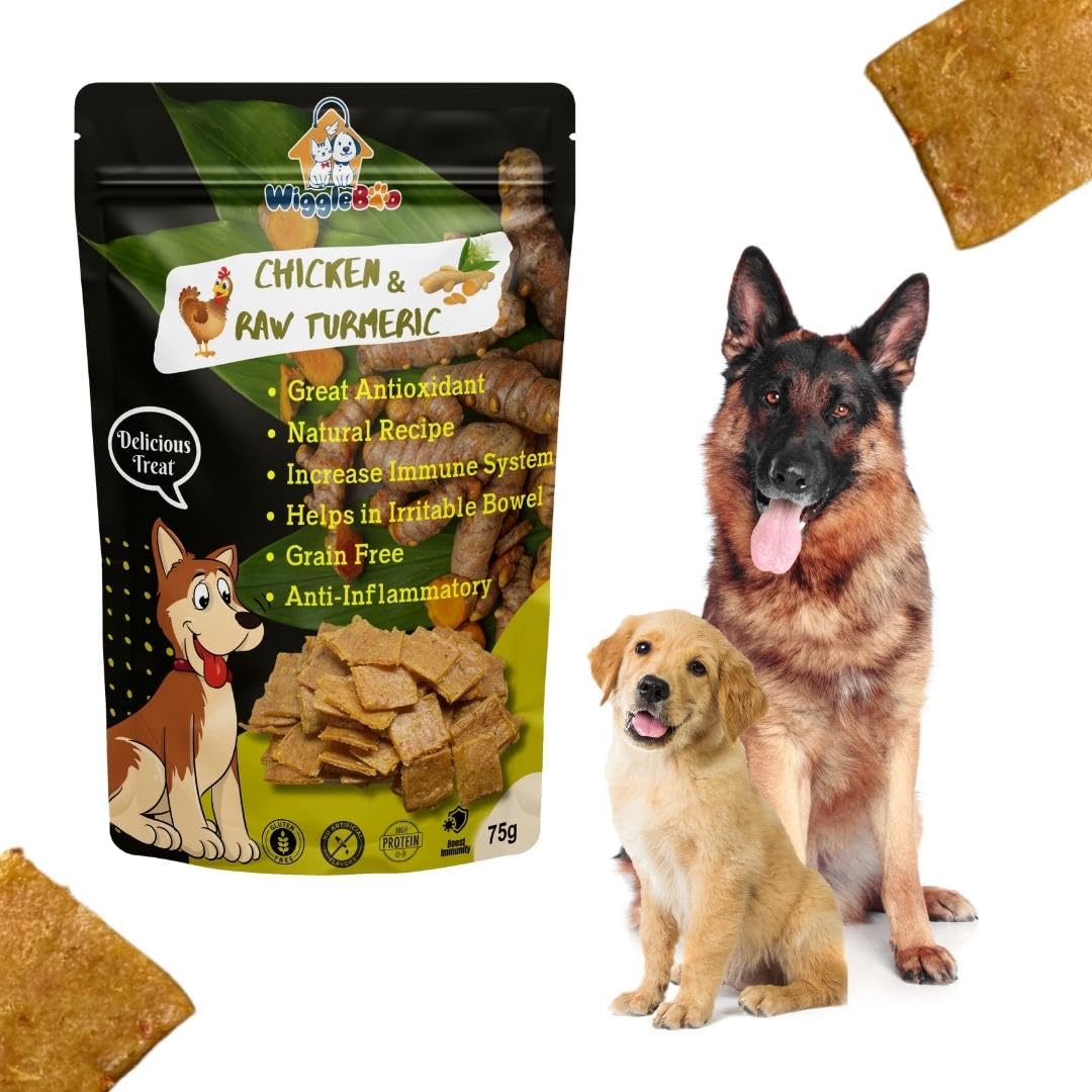 WiggleBoo Dogs Natural & Crunchy Treats Chicken & Raw Turmeric, Rich in Protein & Fiber, Providing a Healthy Snack (75 Grm) (B0BWR7NQ7K) Amazon Price History, Amazon Price Tracker