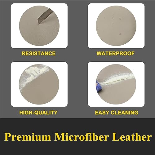 Miniatura 3 de NLQR Funda de asiento de repuesto para parte inferior del lado del conductor, piel de microfibra, color marrón #152, compatible con Cadillac