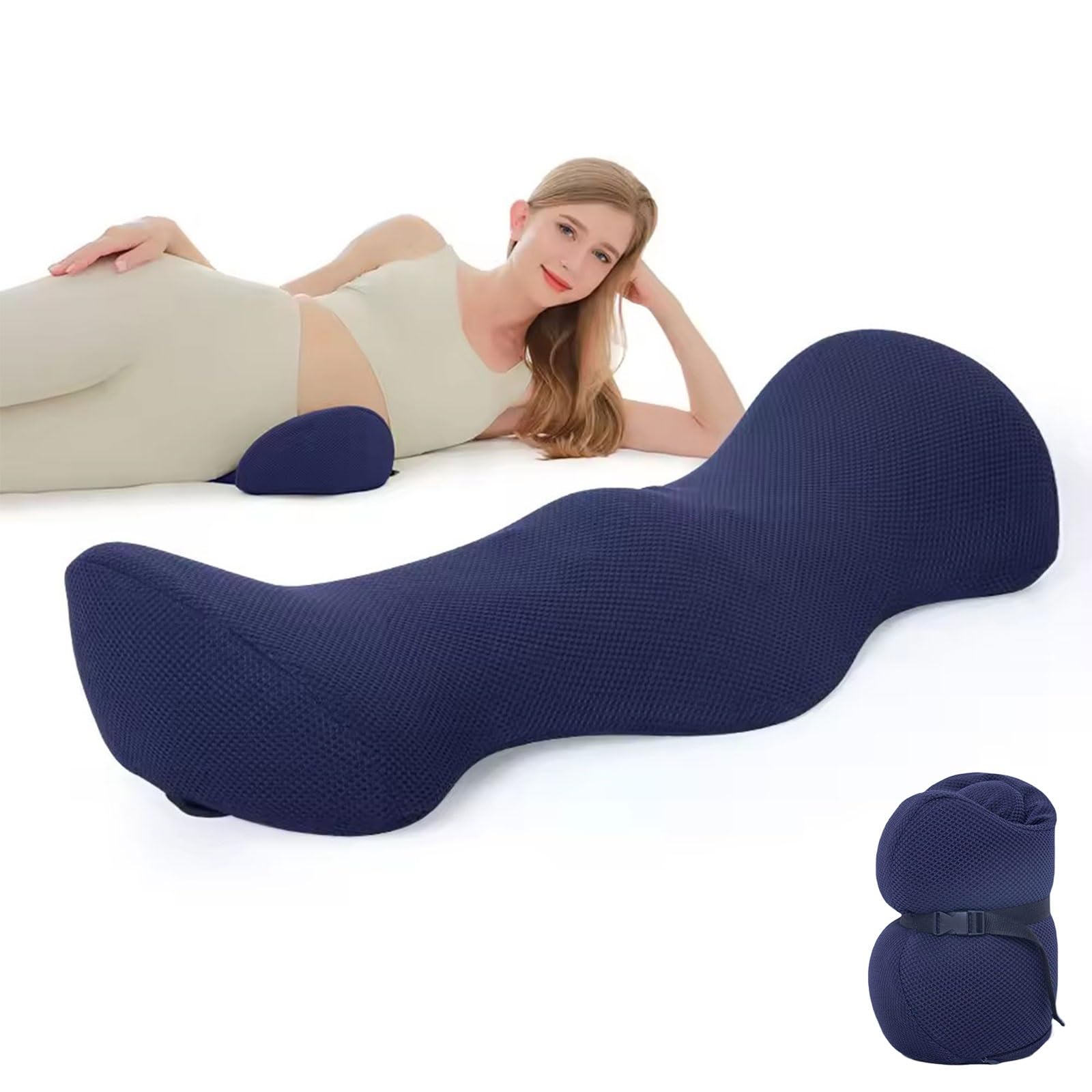 Almohada Espalda Almohada De Apoyo Lumbar Ergonómica Alivia El