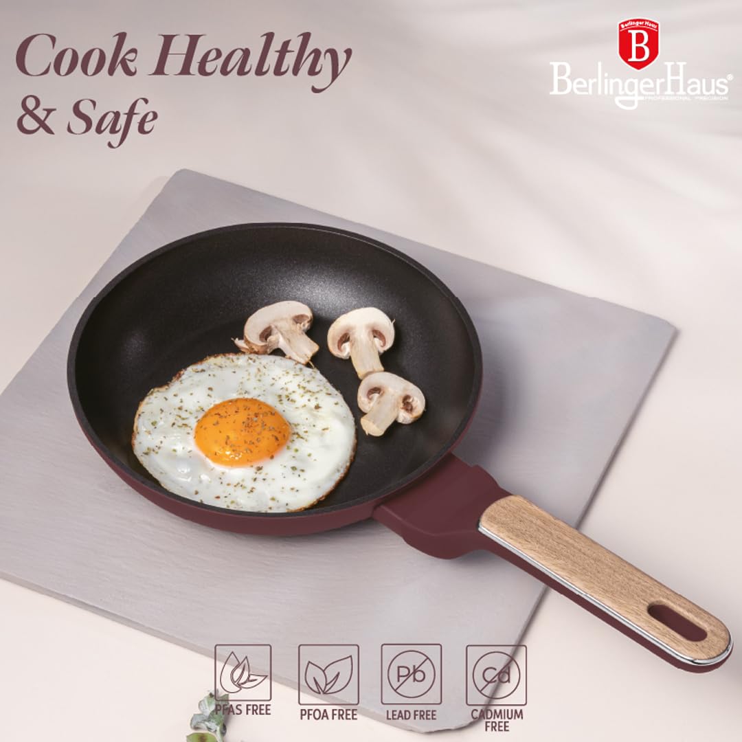 Berlinger Haus Juego de Sartenes Antiadherentes 3 Piezas, Aluminio Forjado con Revestimiento TitanPro, Inducción Turbo, Mango Ergonómico, Apto para Todas las Cocinas, Colección Leonardo Nordic