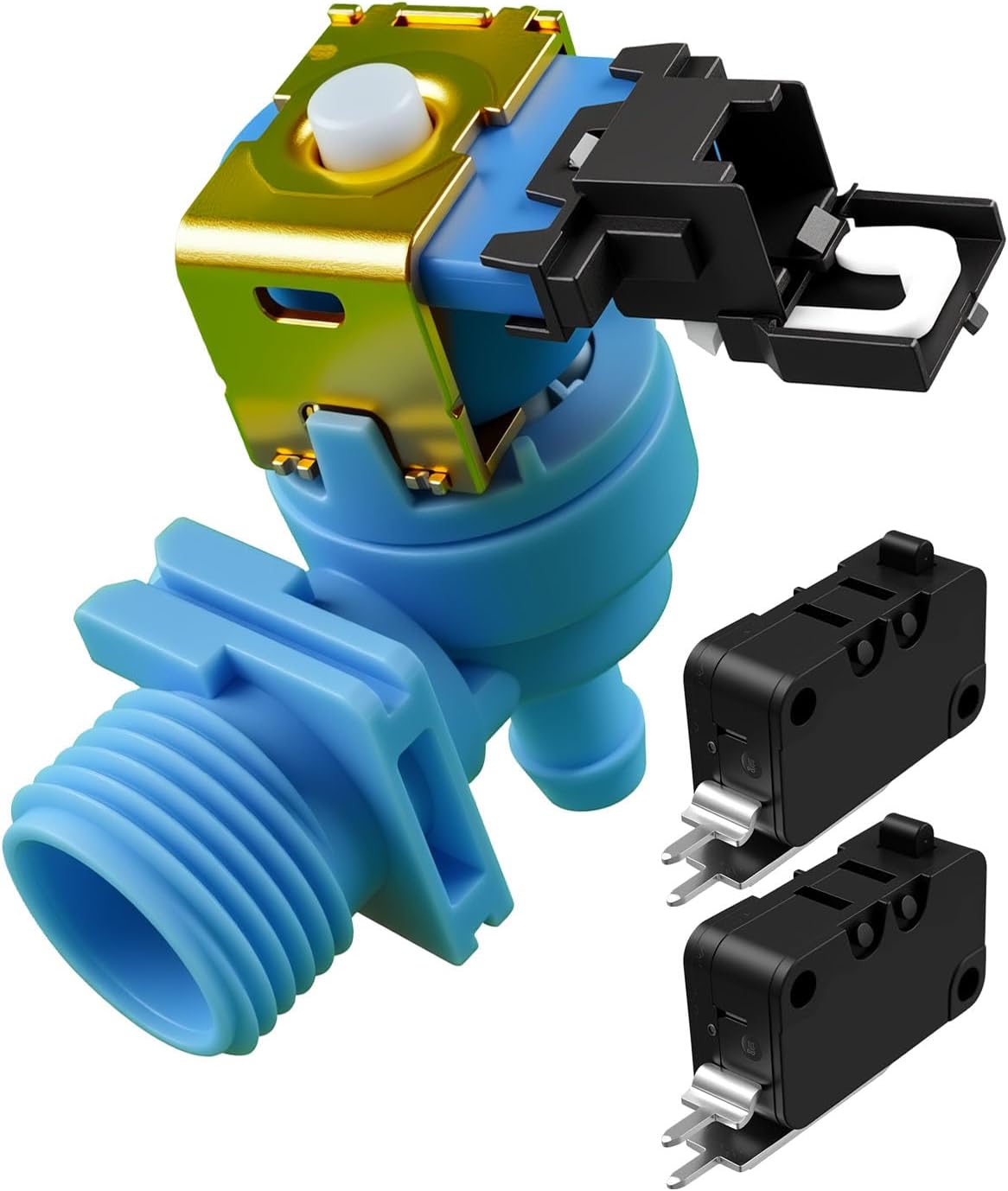 W10327249 Dishwasher Water Inlet Valve and Float Switch Assembly Fit for Wtchen Aid Kenmore Amana Maytag Jenn-Air Replace W10327249 W10195047 W10327249 AP6019618 AP6016738