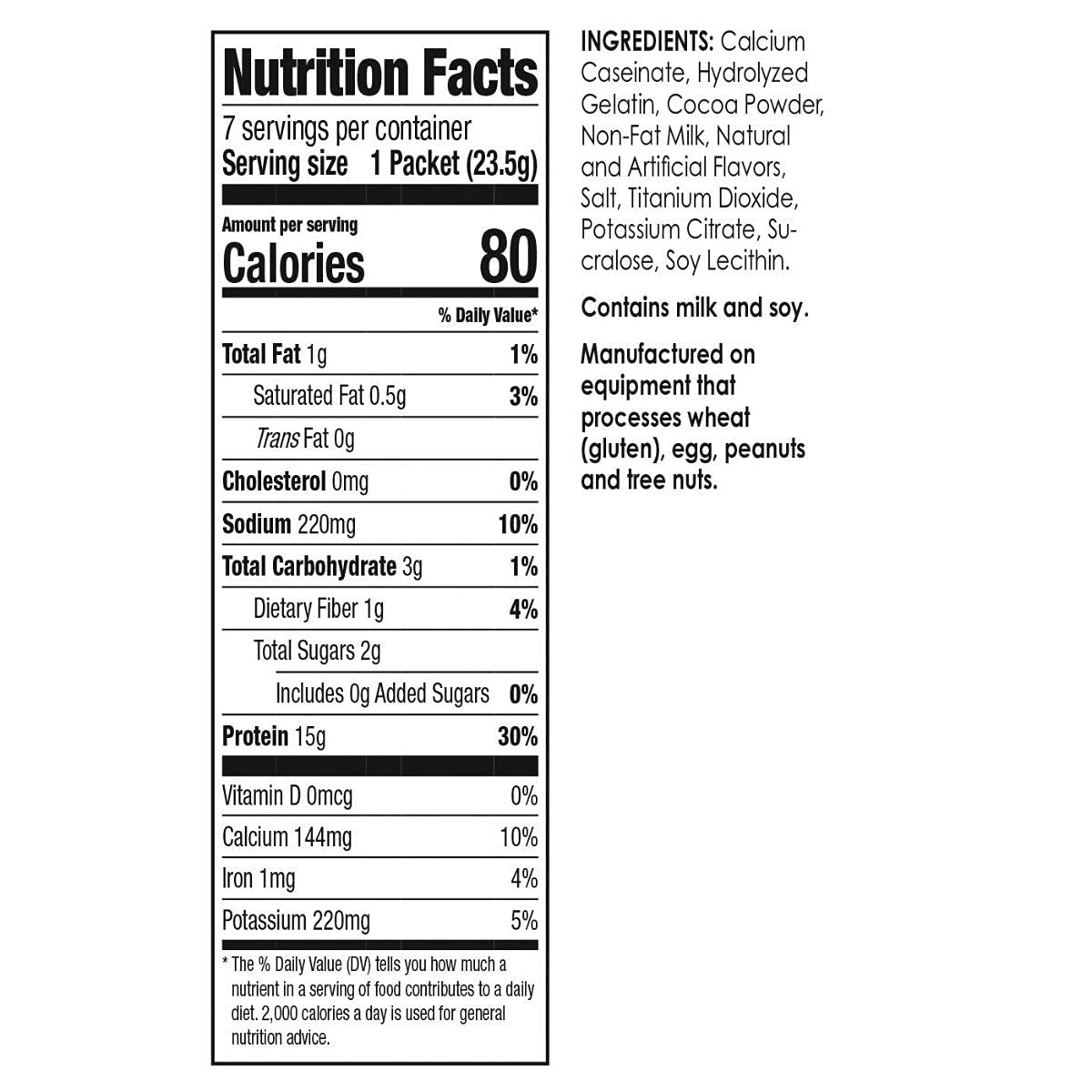 BariWise High Protein Hot Cocoa, Chocolate - Low Carb, Low Calorie, 15g Protein (7ct) : Health & Household