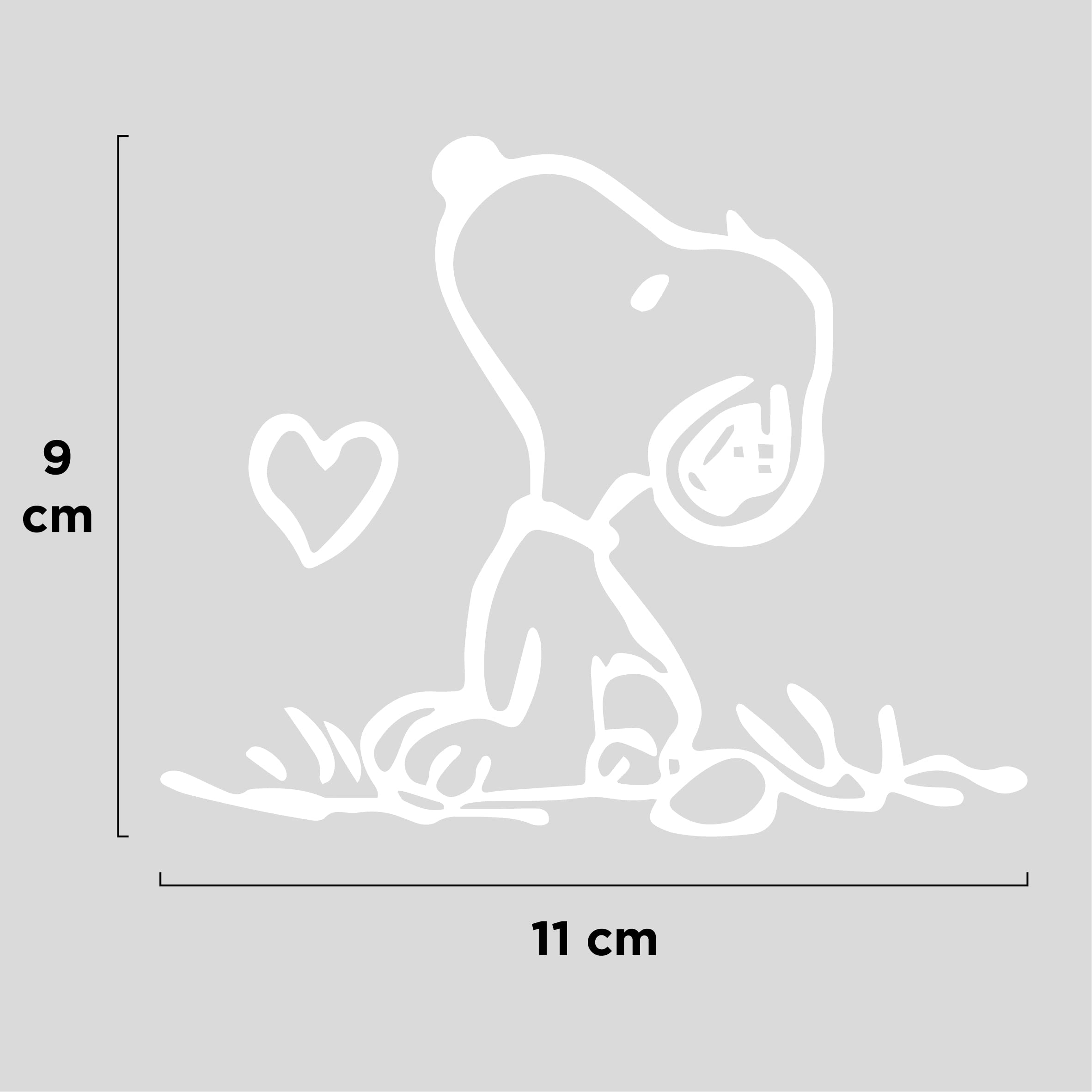 Autocollant Snoopy Pilote 9x10cm - Vinyle Qualité - Pour Voiture, Moto, Décoration - Gesar