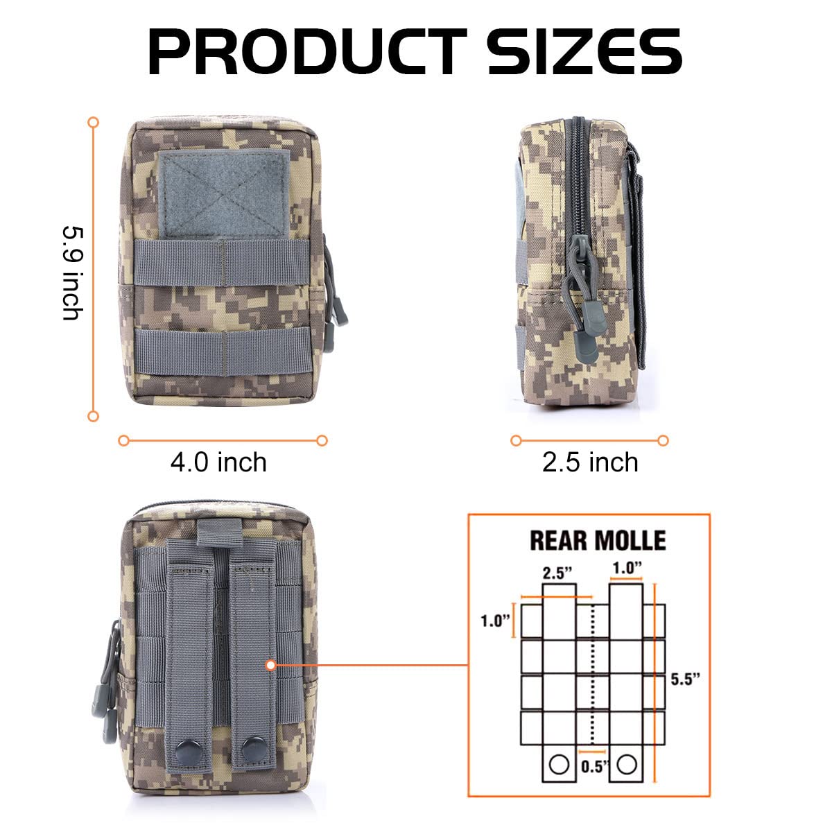 Amazon.com : Gogoku 4-Pack Molle Pouch Tactical Molle