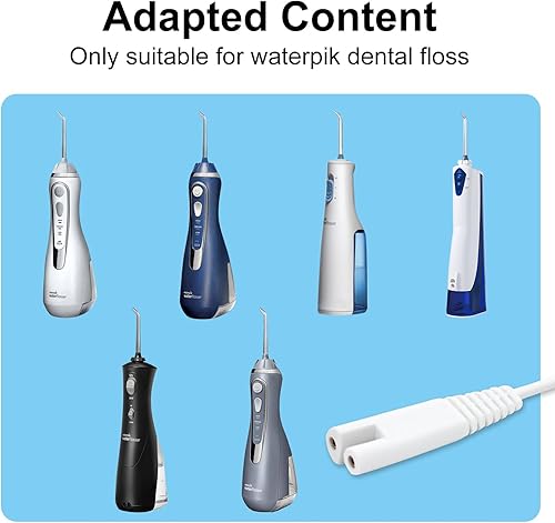 Miniatura 9 de IIYL Cable de carga de repuesto para irrigador dental Waterpik WP360 WP462 WP450 WF13 WP100, cable de carga USB (negro)