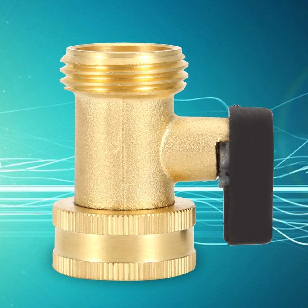 Heavy Duty Brass Garden Hose Shut Off Valve, Brass Water Hose Parts with Comfort Grip to Control Water Flow, 3/4 Inch, DN20 - Image 3