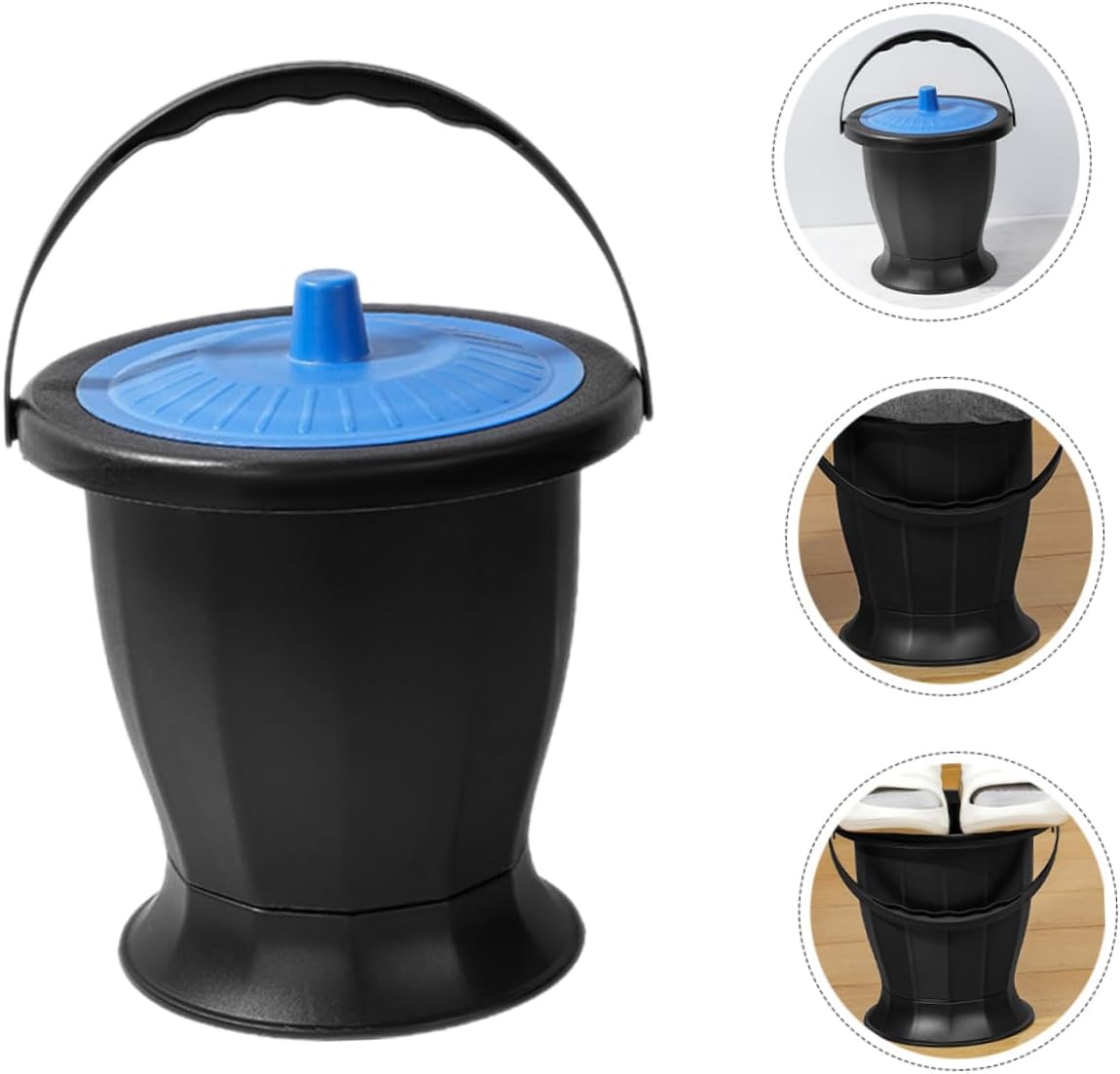 ibasenice Unisex Portable Chamber Pot with Lid Lightweight Urine Bucket for Home Use Travel Bedside Compact - Image 2