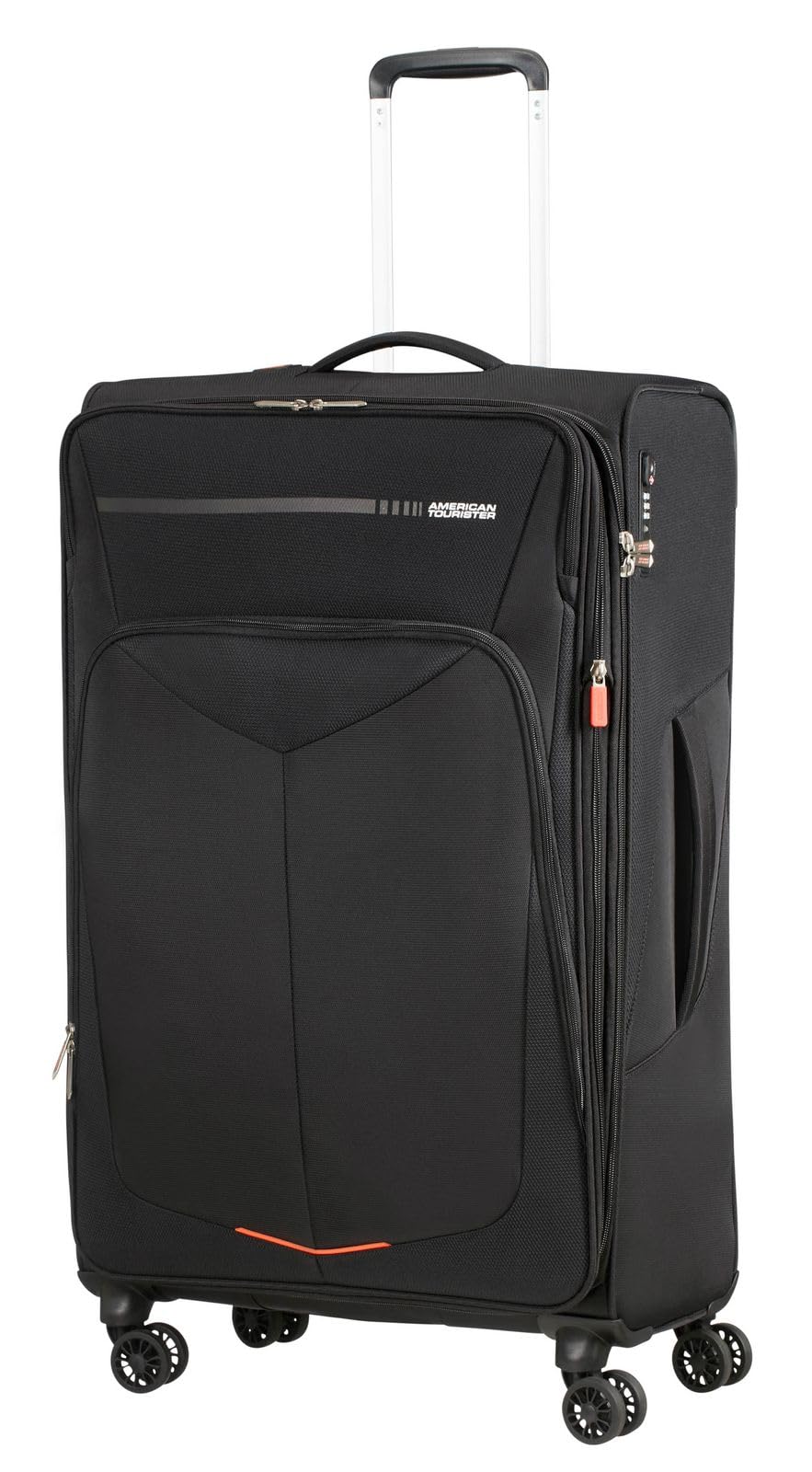 American Tourister Summerfunk - Spinner L, Erweiterbarer Koffer, 79 cm, 109.5/119 L, Schwarz (Black)