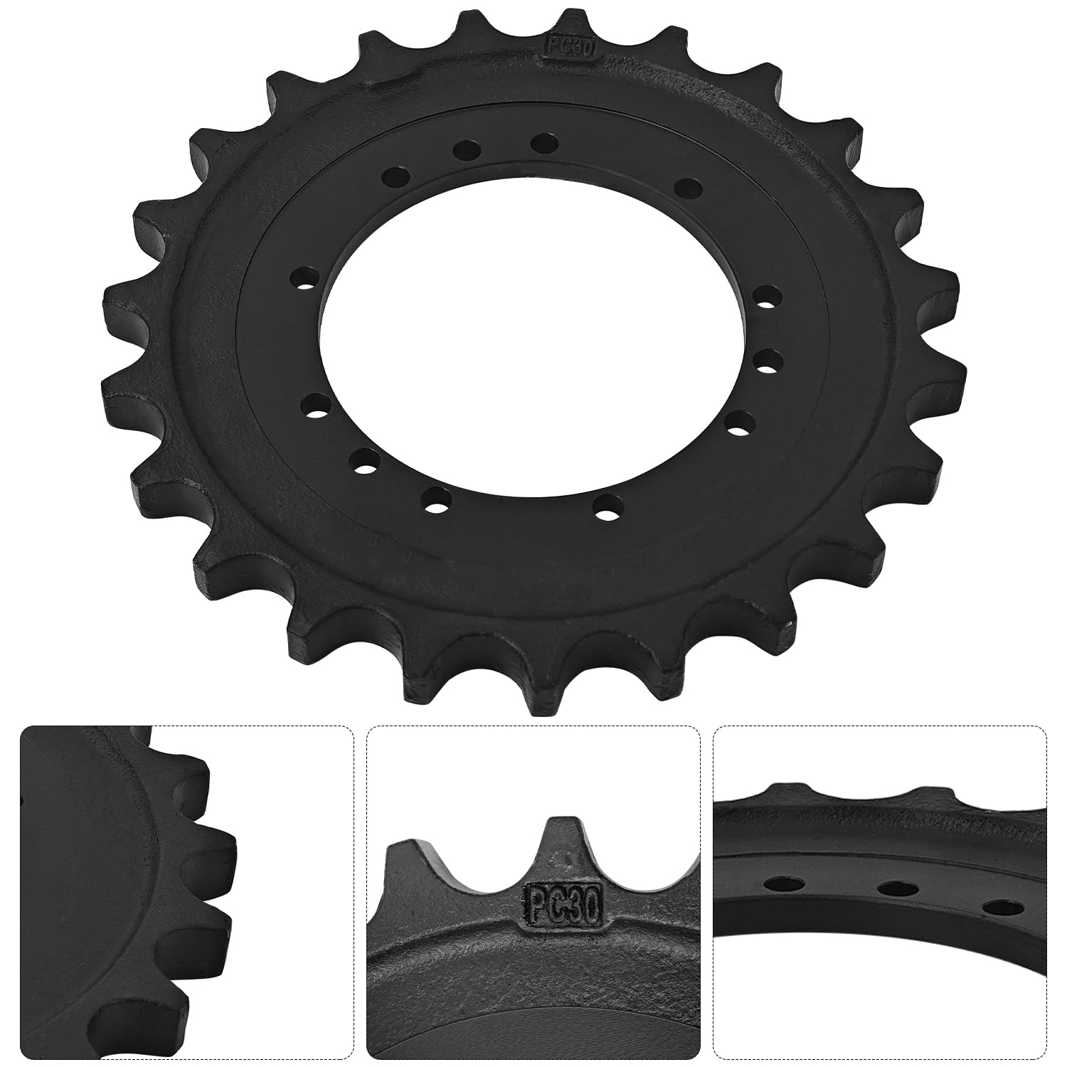1032265 Drive Sprocket Fits for John Deere 27D 35D 30G 35G Excavator for Hitachi ZX35U-2 ZX35U-3 ZX35U-5 Excavator, 12 Bolt Holes 2055869 Track Sprocket