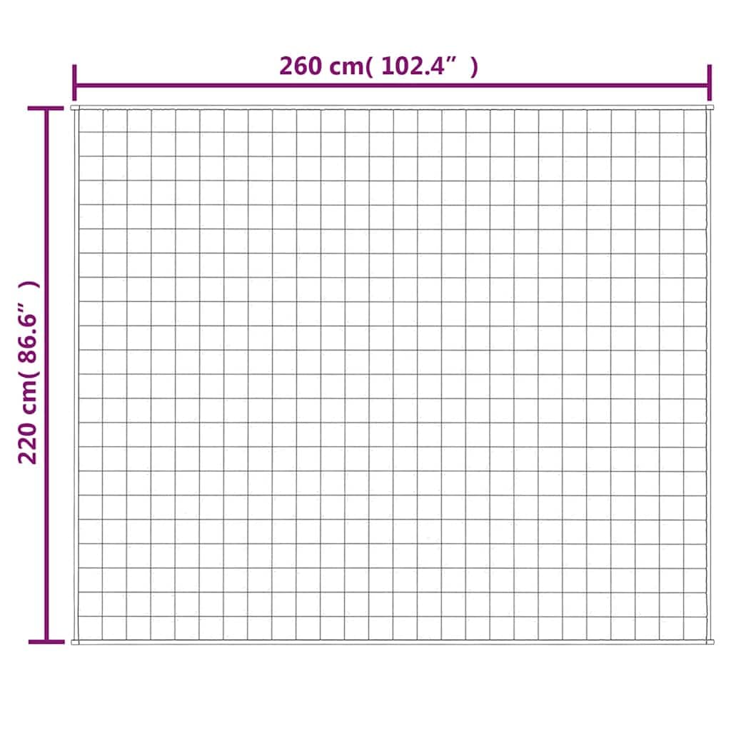 vidaXL Coperta Ponderata Grigia 220x260 cm 15 kg Tessuto