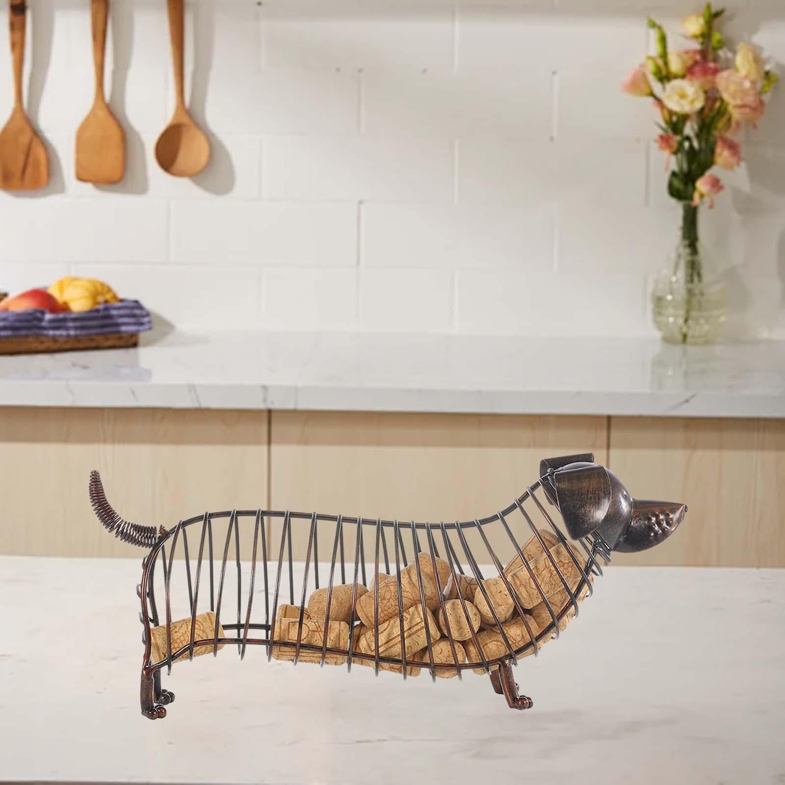 Soporte para Corchos con Forma de Perro Salchicha, Moderno Contenedor para Recoger Tapones de Vino Y Artículos para El Hogar.