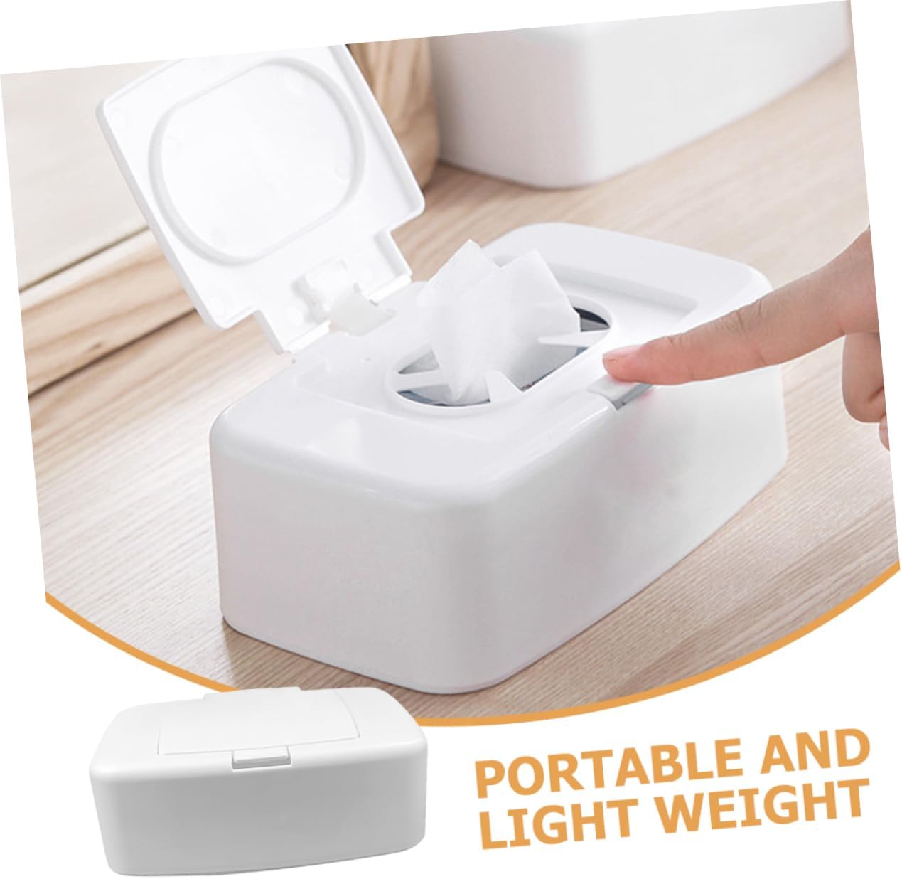 LIFKOME Storage Box Baby Wipe Holder Dispenser Refillable Travel Size Easy to Clean