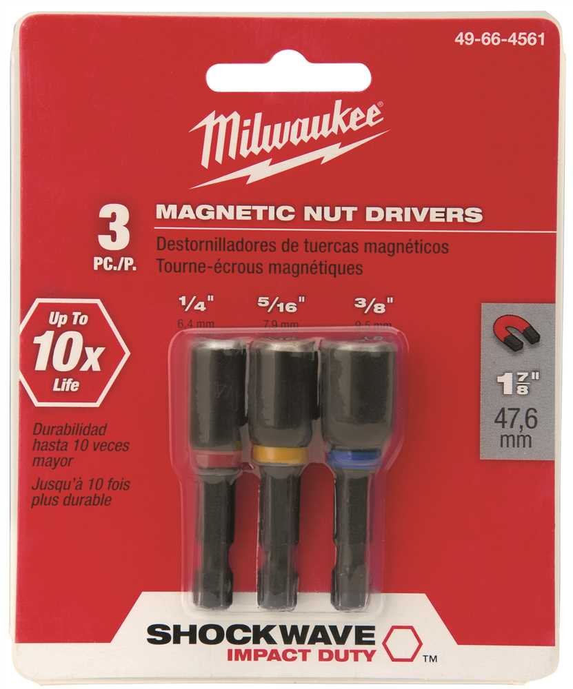 Amazon.com: Milwaukee Magnetic Tip Hex Nut Driver Set-Mfg# 49-66-4561 -  Sold As 3 Units : Tools & Home Improvement