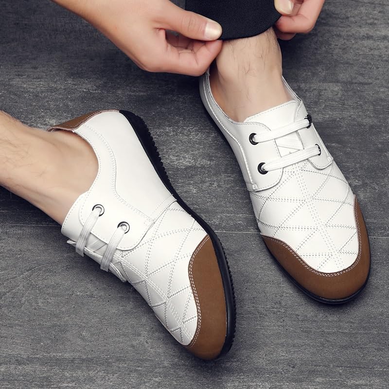 Men's Fashion Orthopedic Shoes Men's Casual Genuine Leather Flats Soft Driving Walking Loafer Shoes Black Leather Shoes for Banquet2