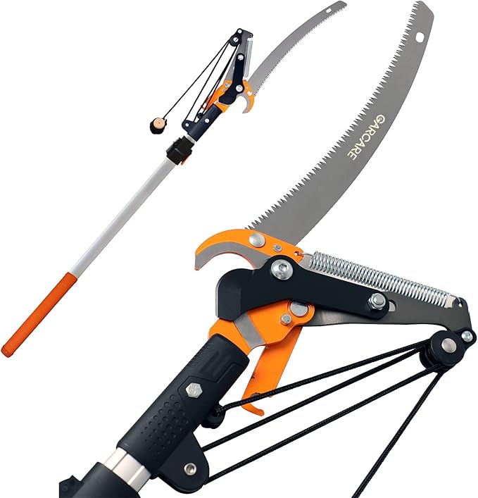 GARCARE Pole Saws for Tree Trimming, Loppers and Pole Saw 2 in 1