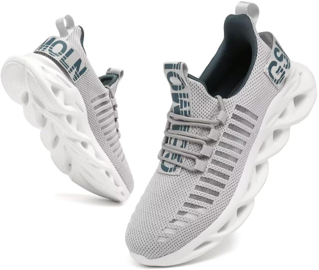 Jakcuz Women's Lace Up Walking Shoes Breathable Ultra Lightweight Sport Casual Ladies Girls Fashion Platform Sneakers