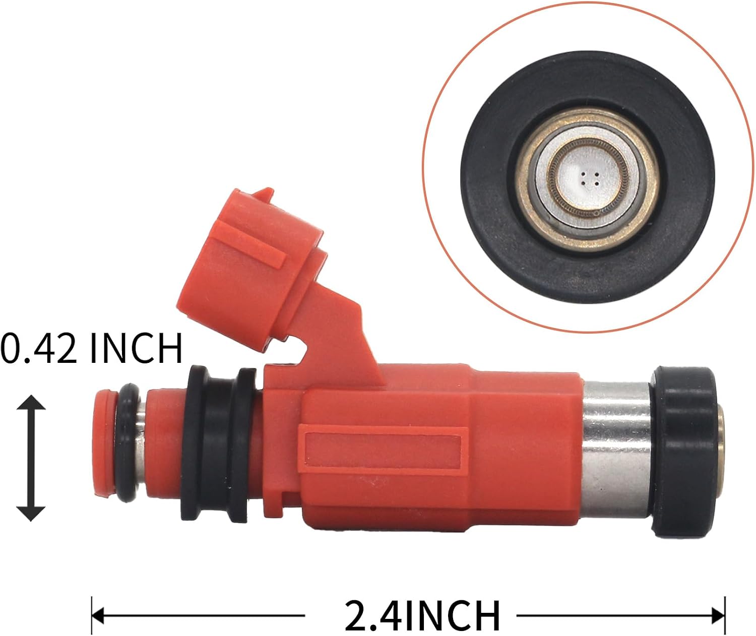 1571065D00 4Pcs Boat Fuel Injectors Compatible with Suzuki 4 Stroke DF 90-140 HP Outboard Motors Replacement 15710-65D00