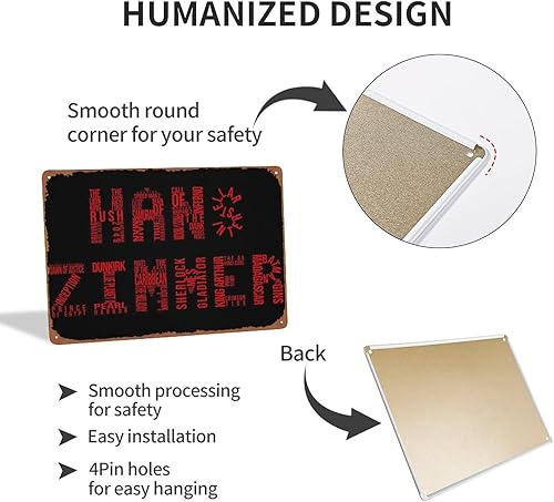 Miniatura 4 de Cartel de metal con letras de Hans Zimmer discografía b Cartel de lata de metal, decoración de pared de arte vintage, 12 x 8 pulgadas