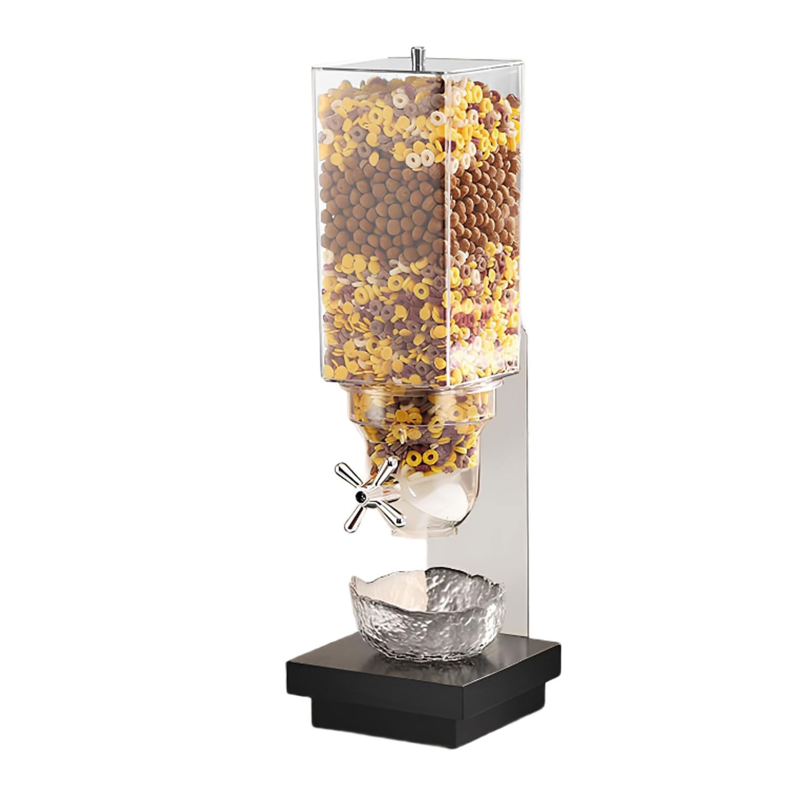Dispenser per cereali, 5 l, contenitore in acciaio inox di grande capacità per conservare alimenti secchi, cereali, noci, snack, organizer da cucina