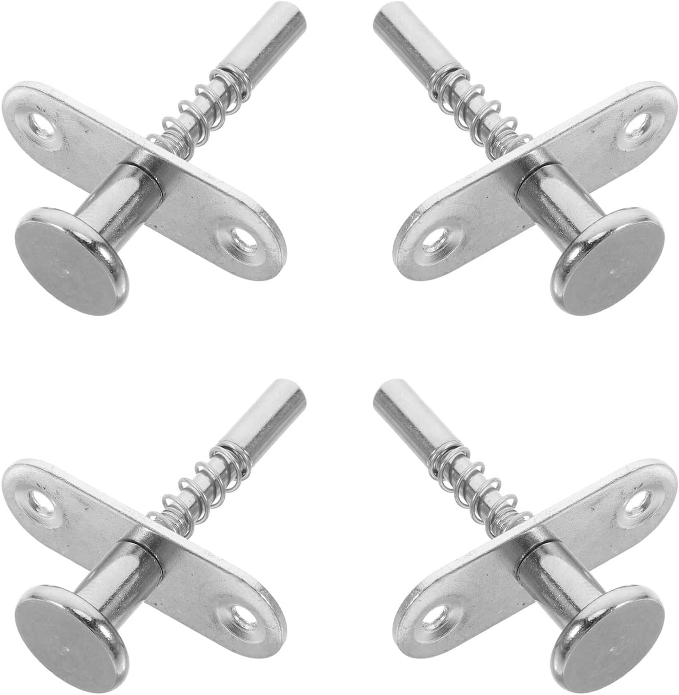 4pcs Stainless Steel Plunger Latch Loaded Baby Height Adjustable Rod Toddler Accessories Bed Frame Hardware Crib Spring Lock