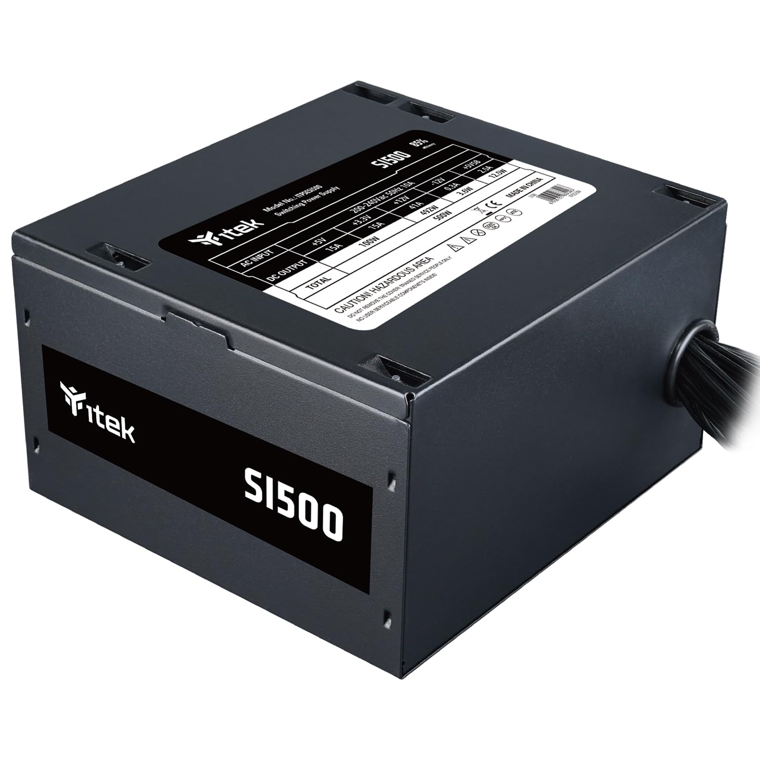 Itek Alimentatore SI500-500W- Efficienza 80+- PFC Attivo- 12cm Silent Fan