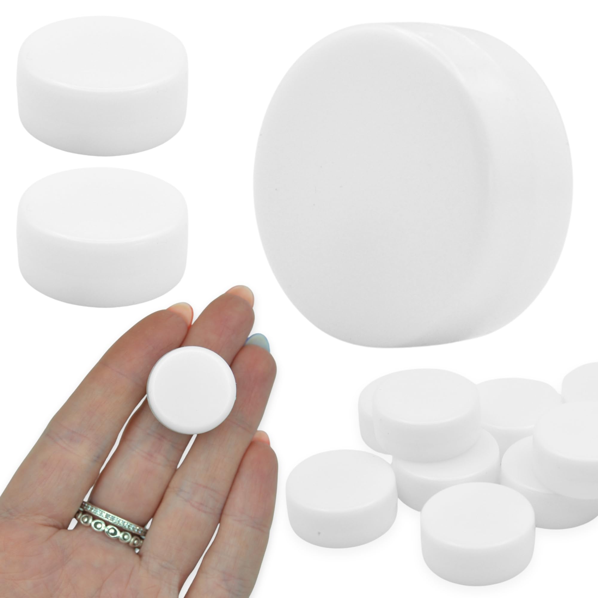 celloexpress 22mm Round Flat Rattles - 22mm x 12mm Insert (Pack of 10)