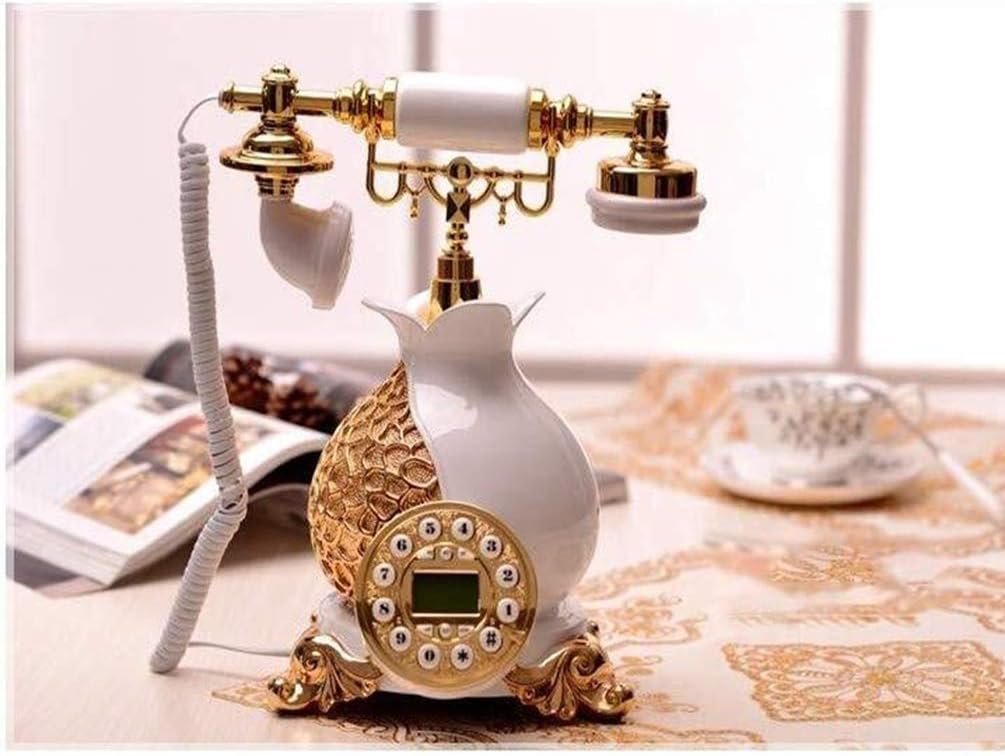 Retro Vintage Fixed Phone with Caller ID/Screen Light Hotel Antique Craft Phone Personality Home Office Decoration Phone Phone