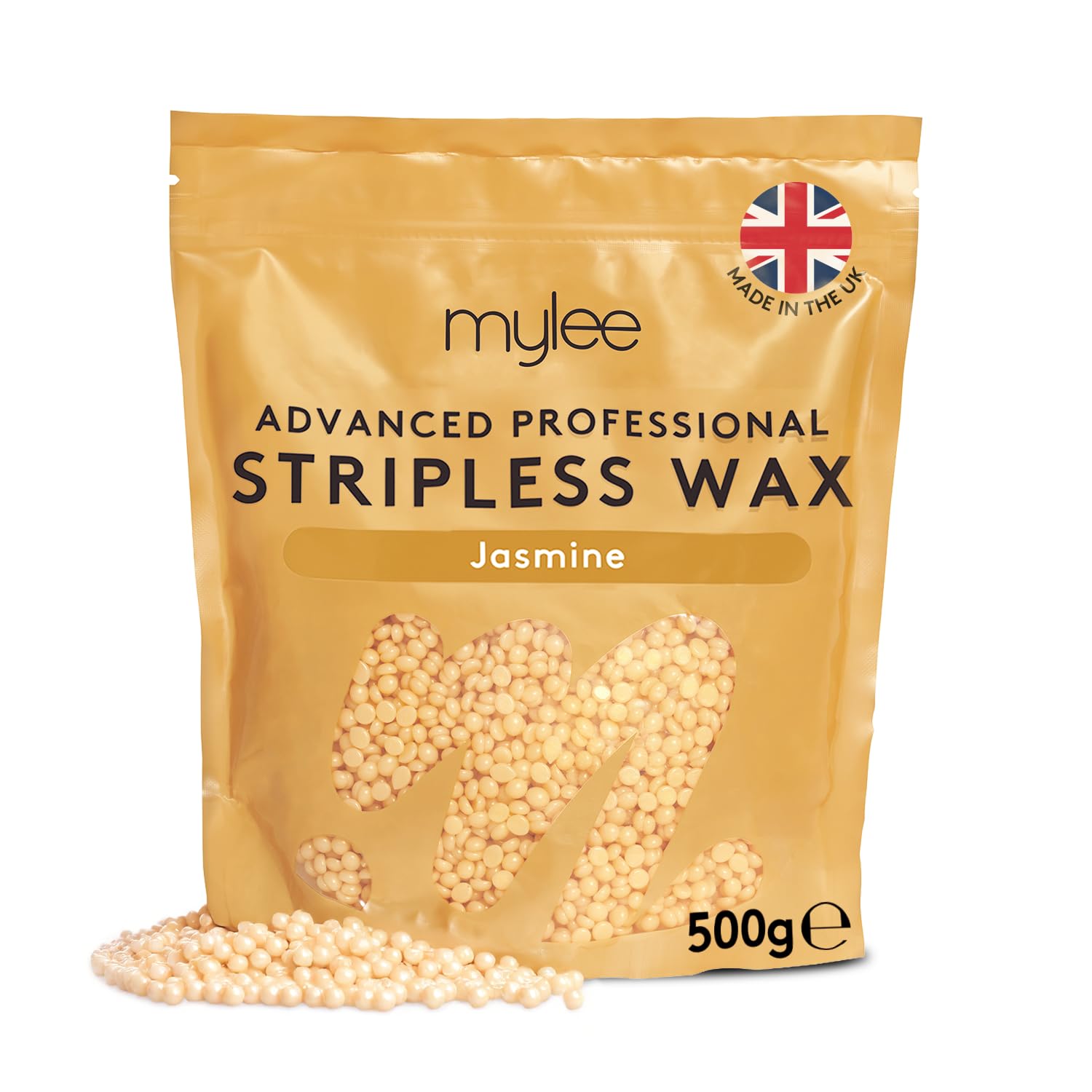 – Advanced Stripless Wax 500g [Jasmine] Professional Hard Wax Beads, Painless Hair Removal, No Strips Needed, Peelable Hot Wax for Hair Removal, Full Body, Face, Bikini, Brazilian, Hollywood
