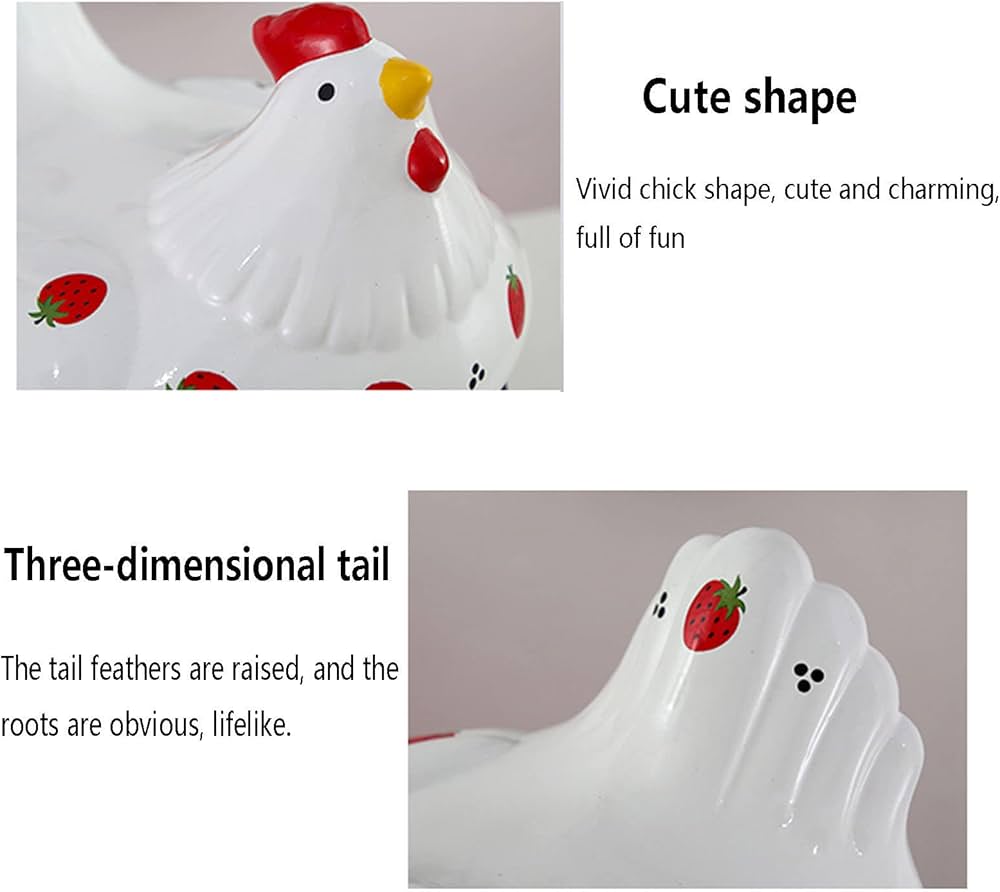 Bocal à œufs En Céramique Pour Bonbons, Porte-fruits En Forme De Poulet Avec Couvercle 86191229