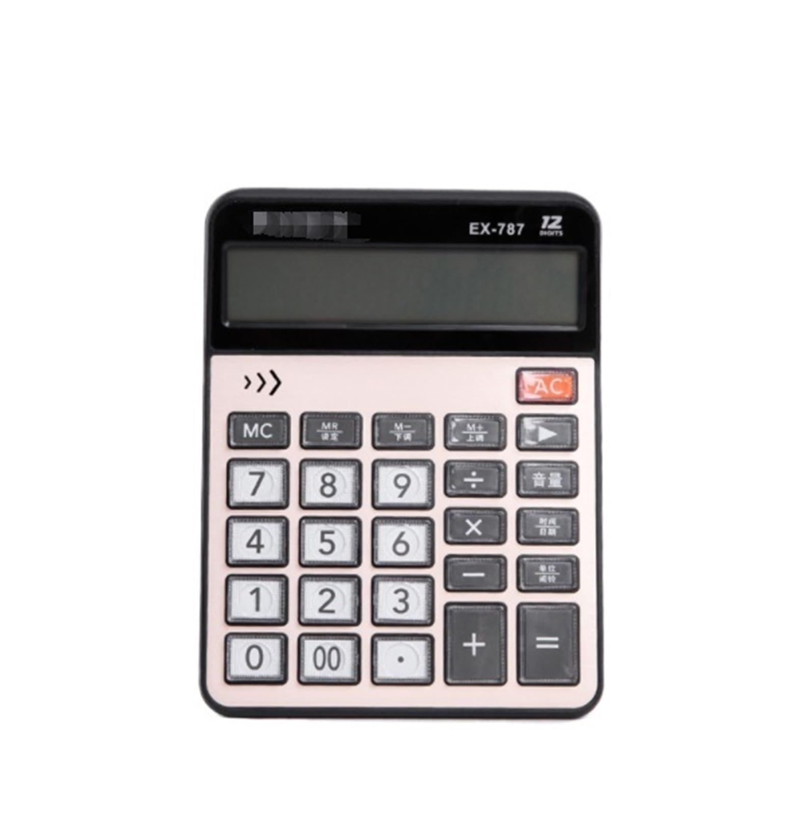 Fourniture Scolaire Calculatrice Multifonctionnelle avec Écran LCD À 12 Chiffres De Bureau Base Outils Auxiliaires(Gold)